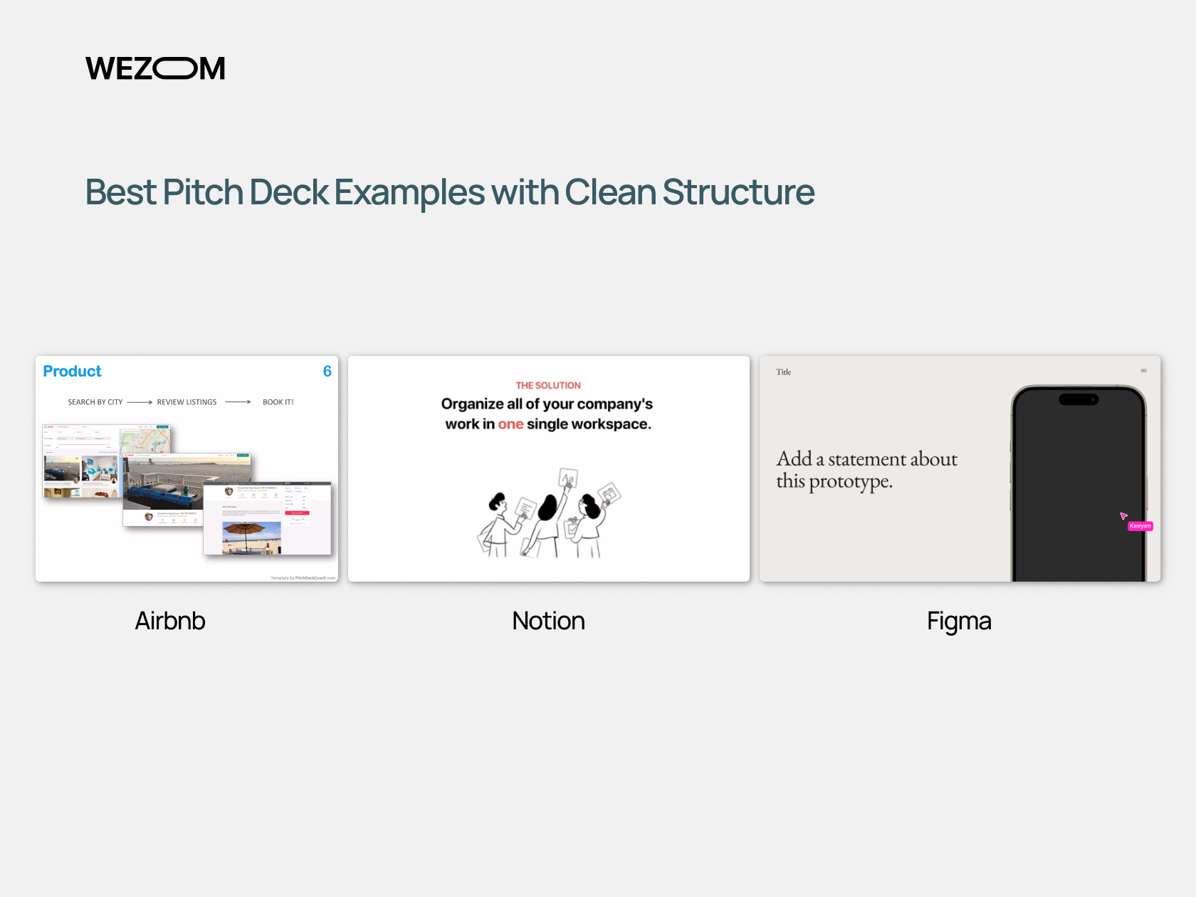Best pitch deck examples: structured presentations from Airbnb, Notion, and Figma — templates for a startup pitch deck